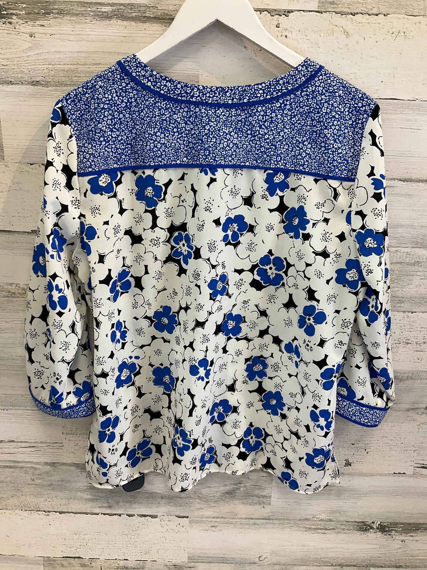 Top 3/4 Sleeve By Talbots In Blue, Size: Petite L