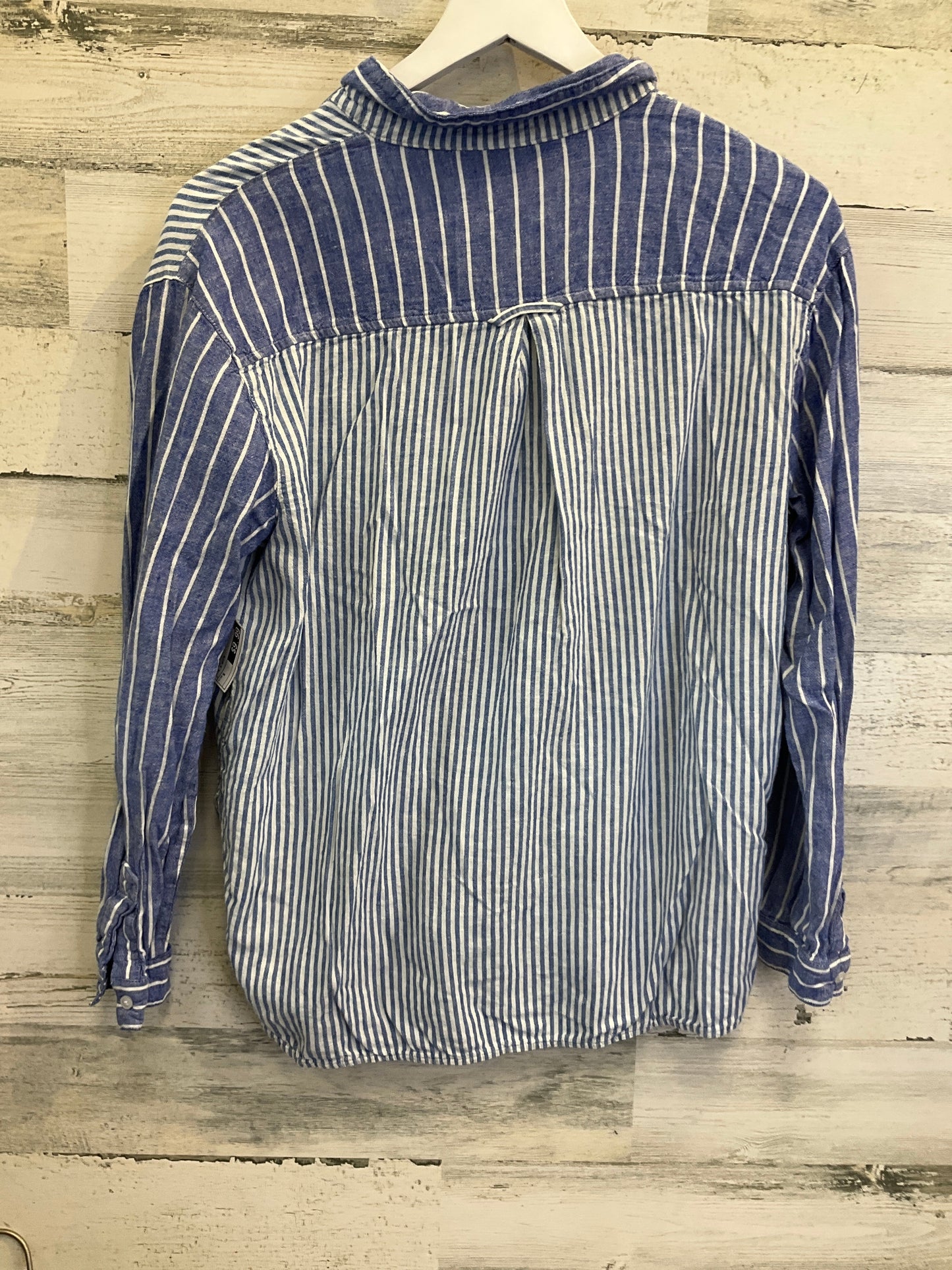 Top Long Sleeve By Old Navy In Blue & White, Size: S