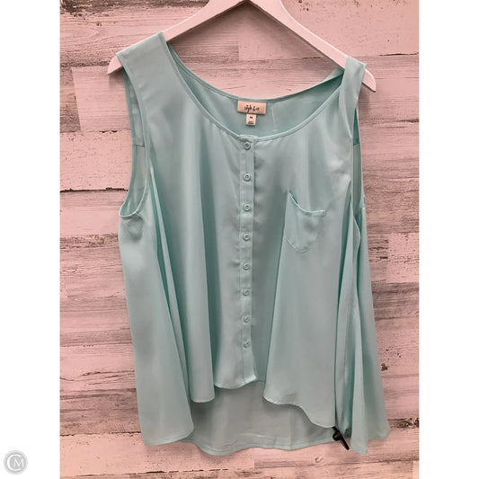 Top Sleeveless By Style And Company In Aqua, Size: Xxl