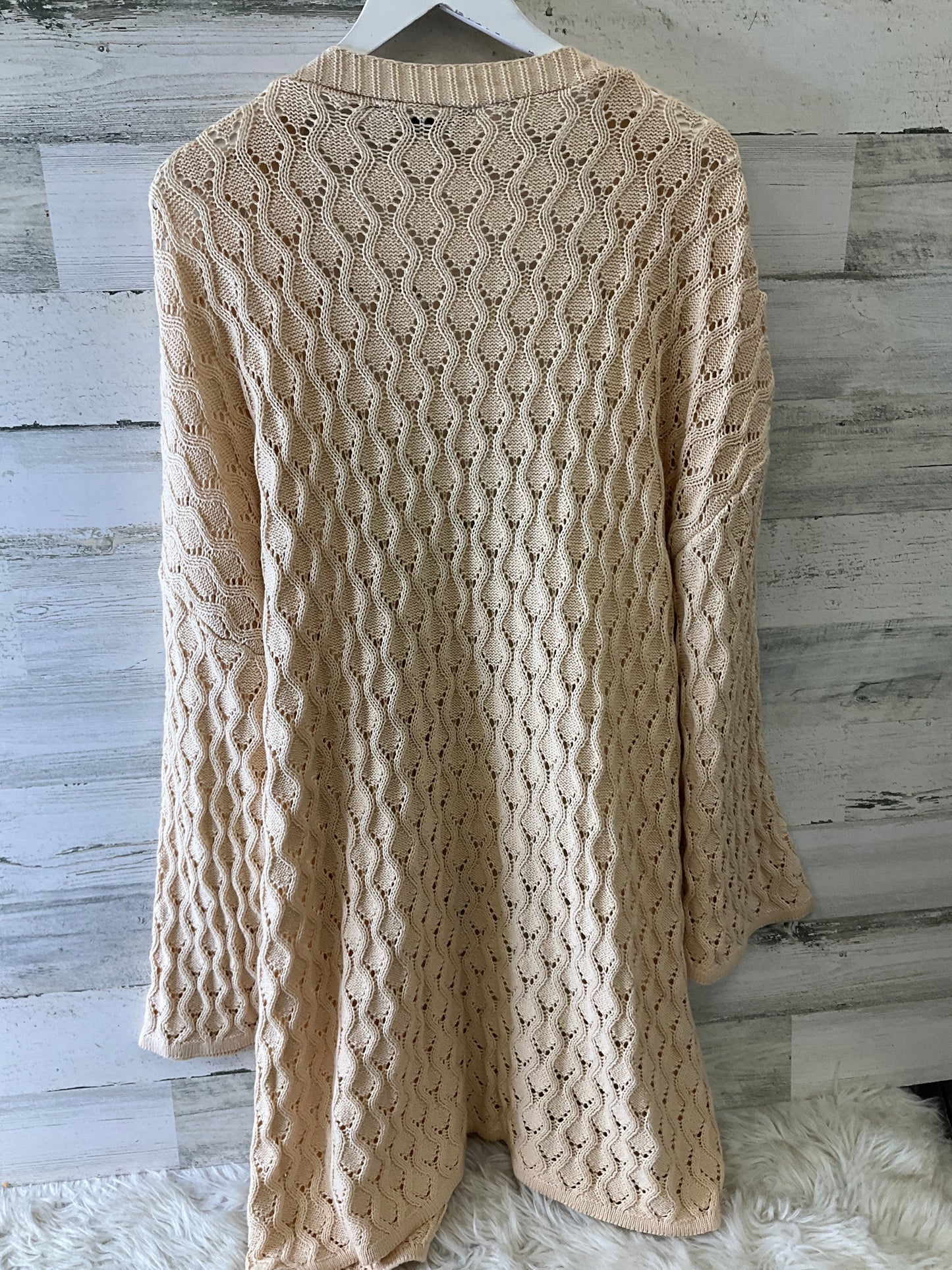 Sweater Cardigan By Clothes Mentor In Tan, Size: 3x