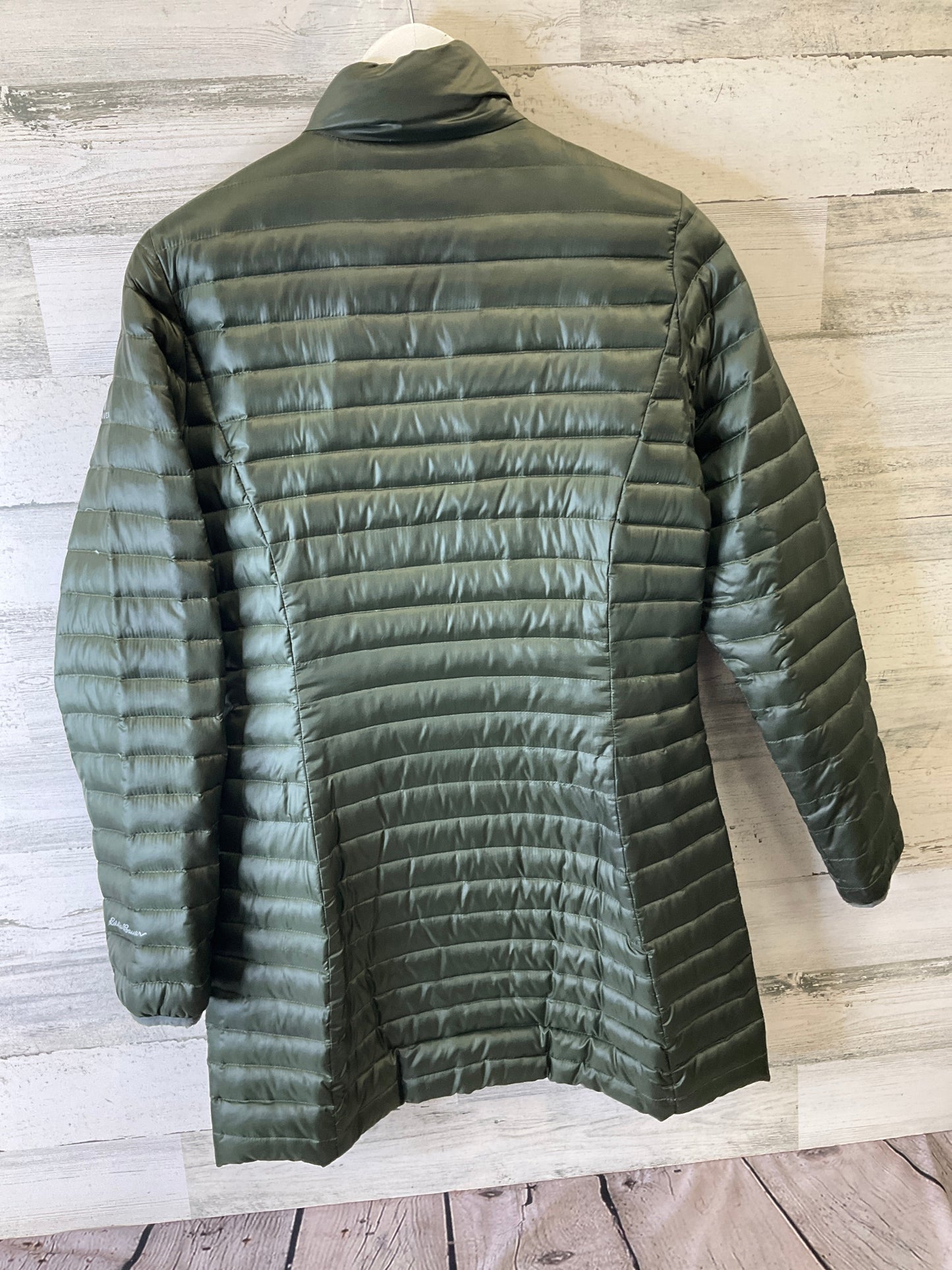 Coat Puffer & Quilted By Eddie Bauer In Green, Size: M