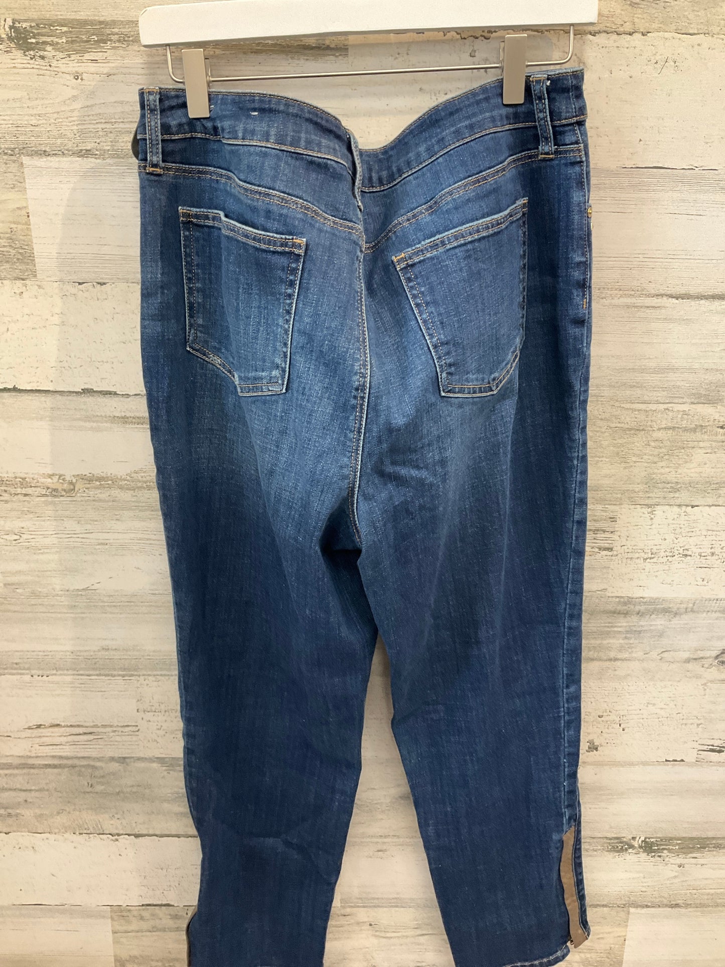 Jeans Straight By Chicos In Blue Denim, Size: 12