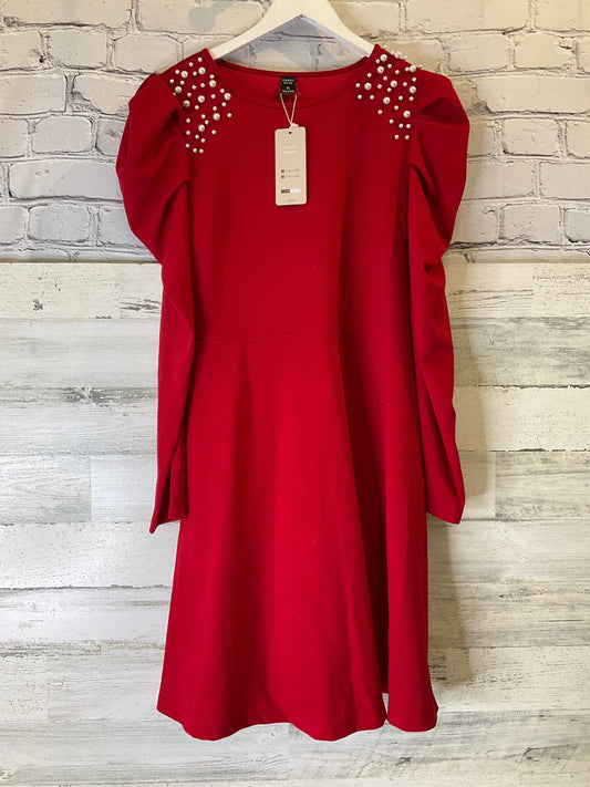 Dress Party Midi By Clothes Mentor In Red, Size: Xl