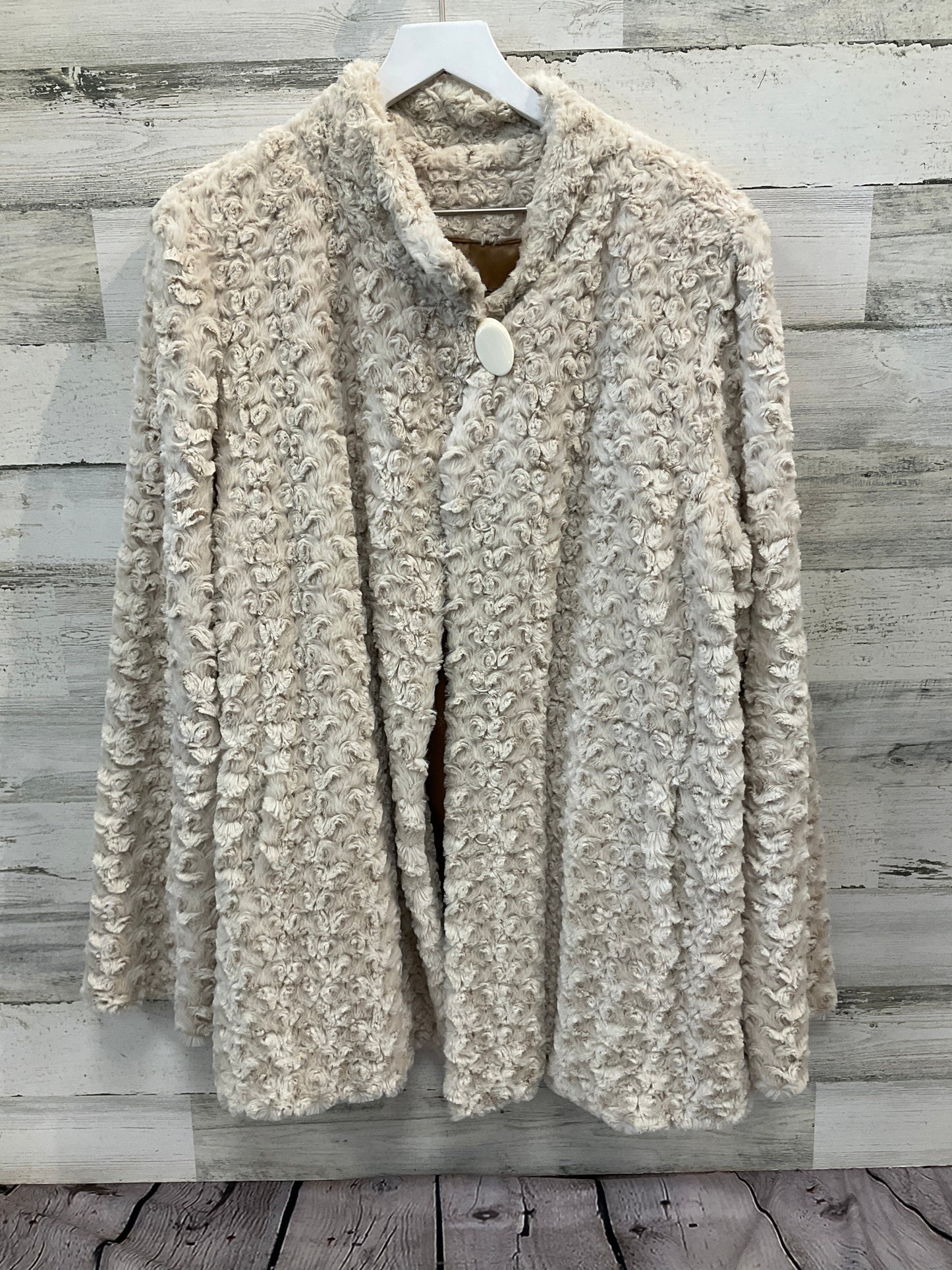 Coat Other By Dennis Basso Qvc In Cream, Size: L