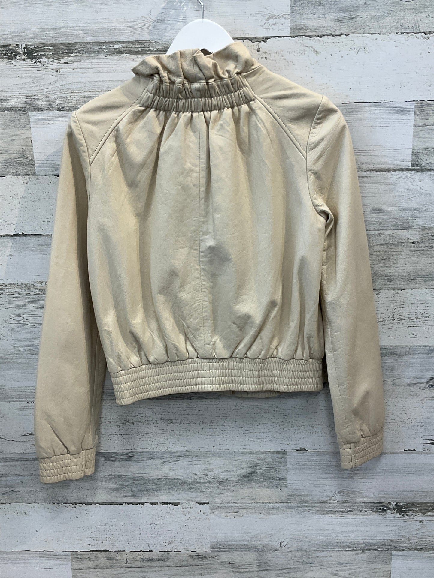 Jacket Moto By Hinge In Cream, Size: S