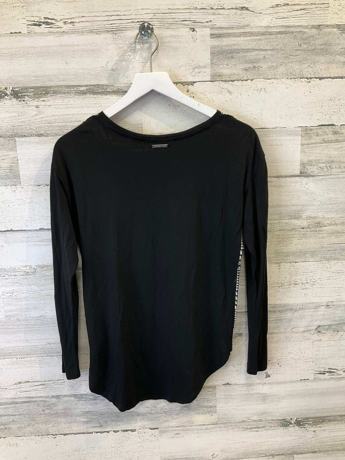 Top Long Sleeve By Michael By Michael Kors In Black & White, Size: Xs