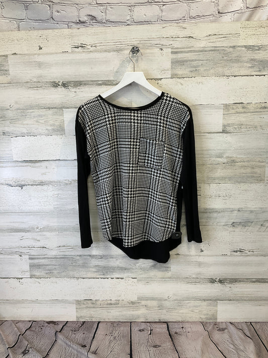 Top Long Sleeve By Michael By Michael Kors In Black & White, Size: Xs