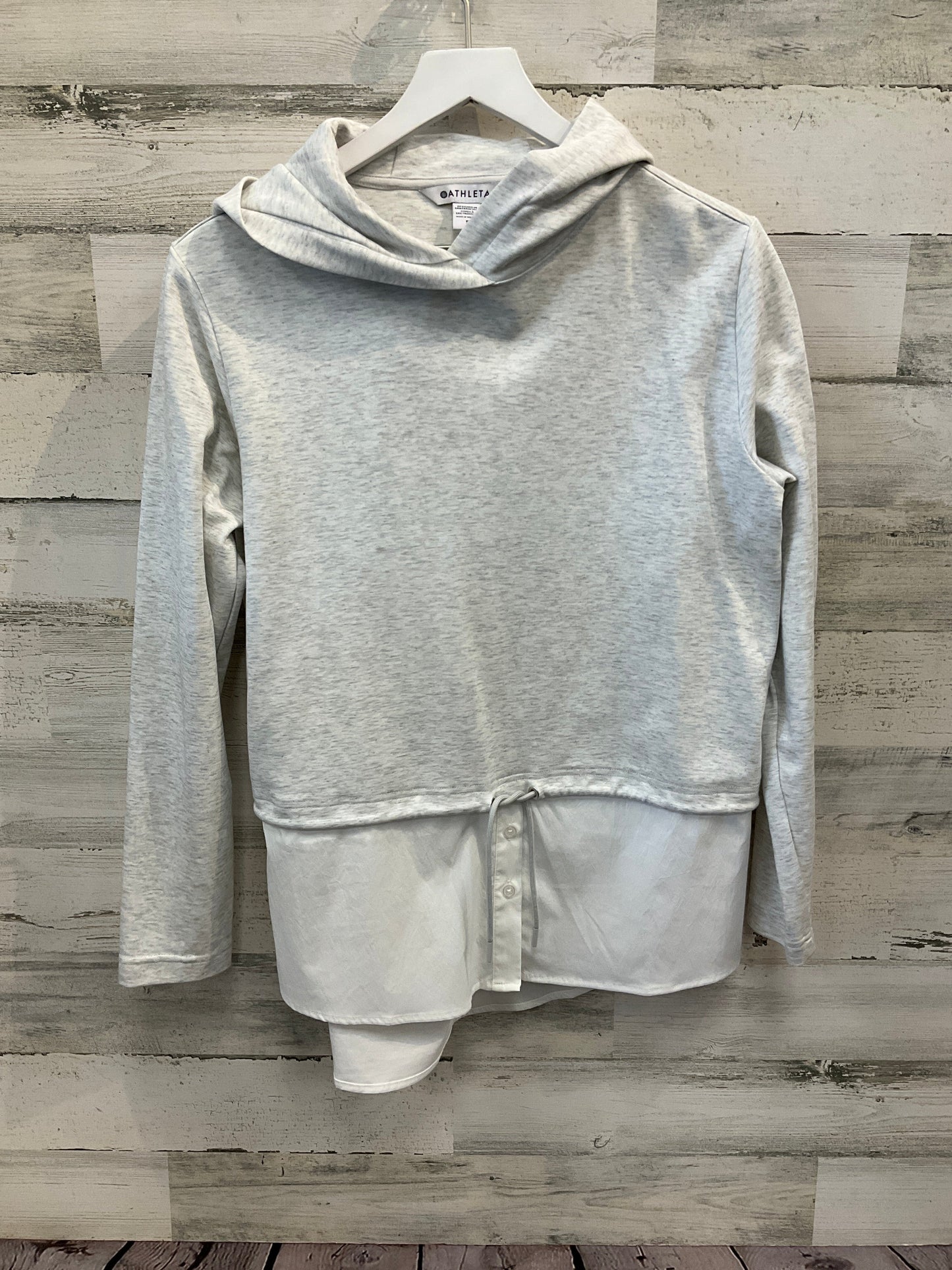 Athletic Top Long Sleeve Hoodie By Athleta In Grey, Size: S