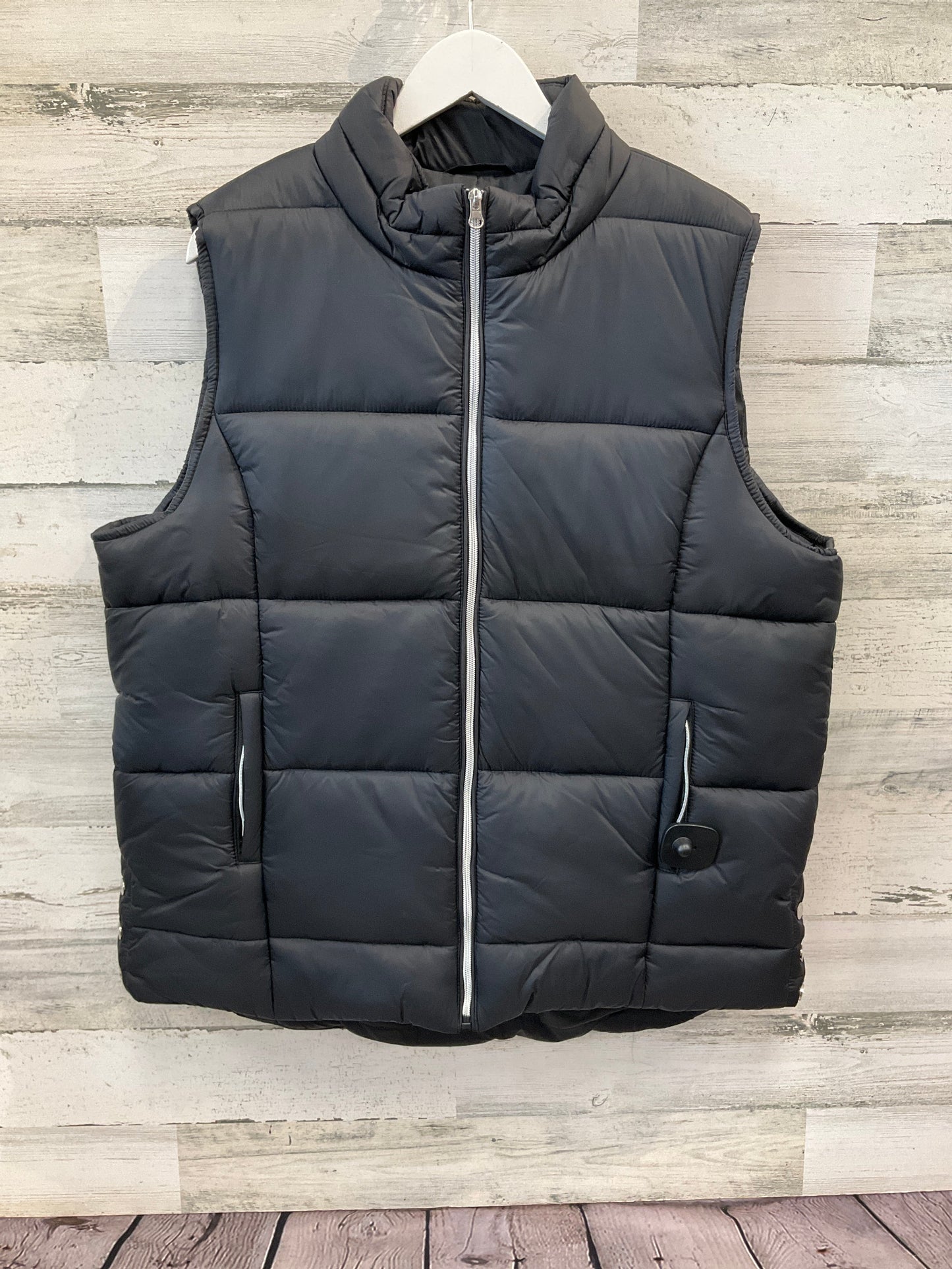 Vest Puffer & Quilted By Zenana Outfitters In Black, Size: 3x