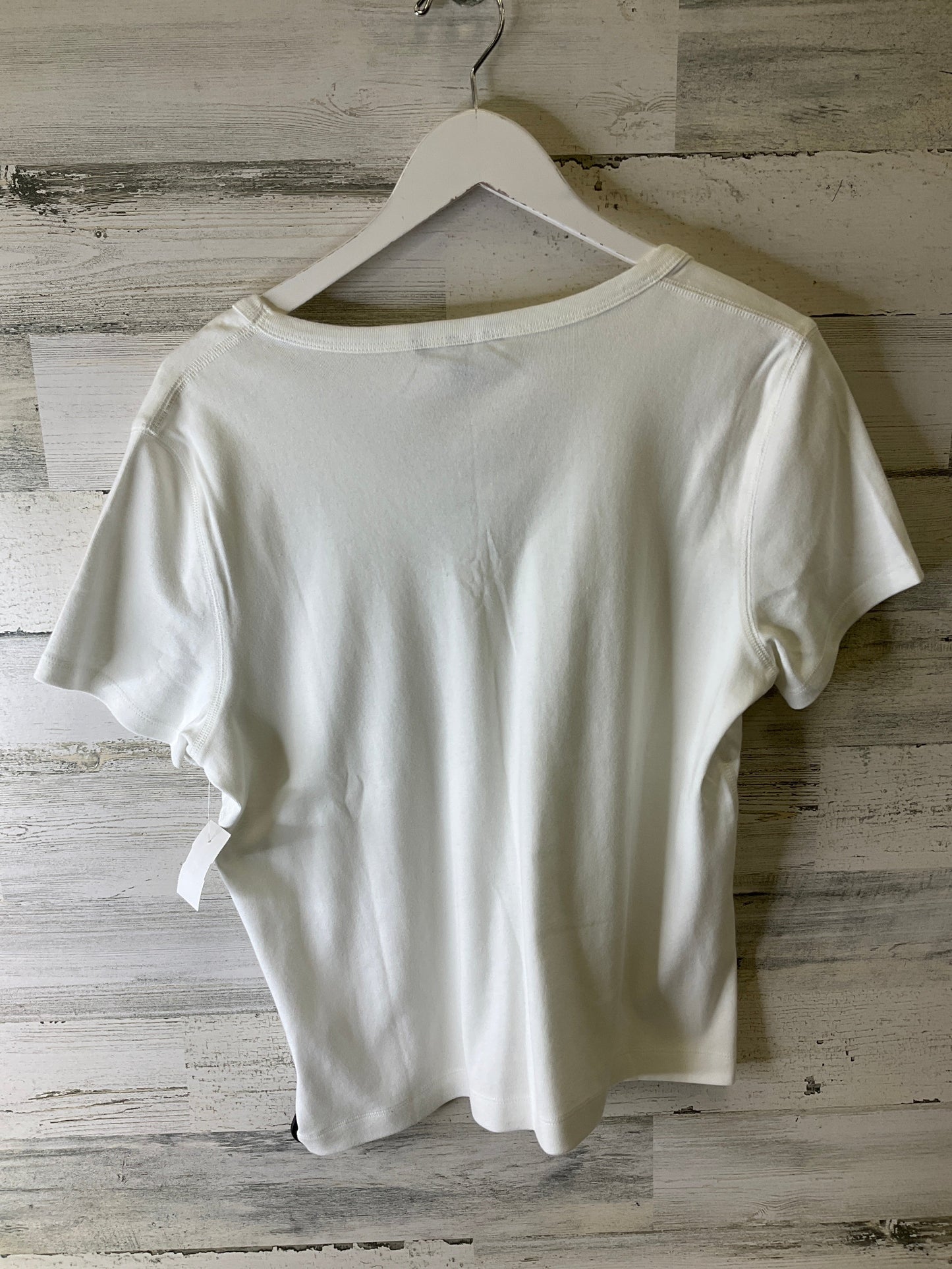 Top Short Sleeve Basic By Lands End In White, Size: L