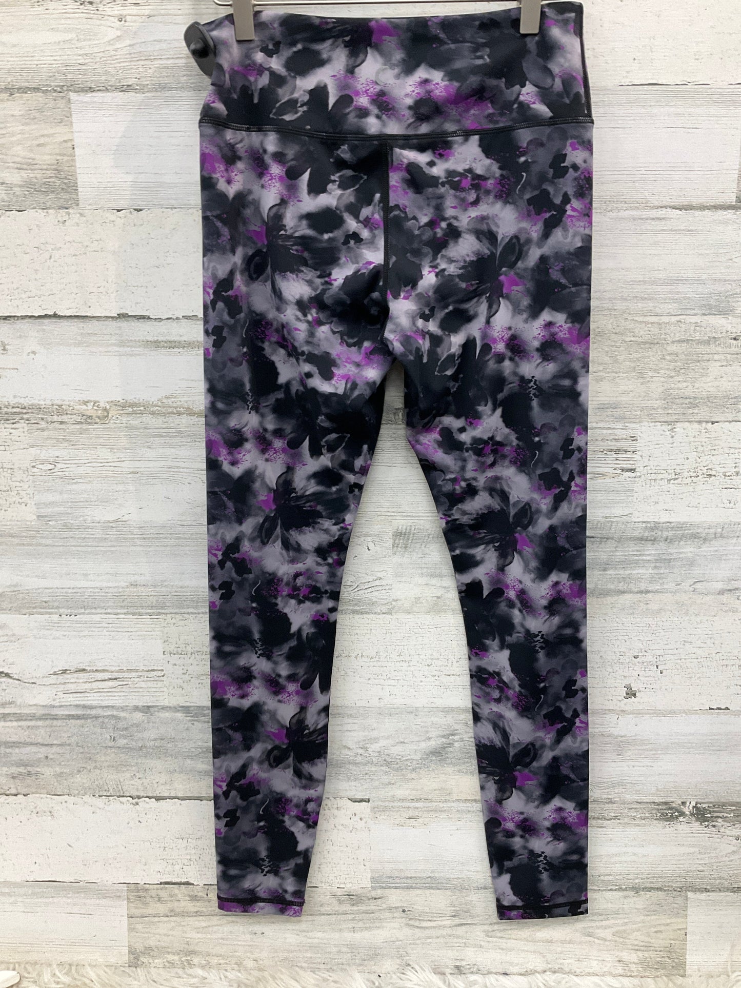 Athletic Leggings By Zyia In Grey & Purple, Size: M