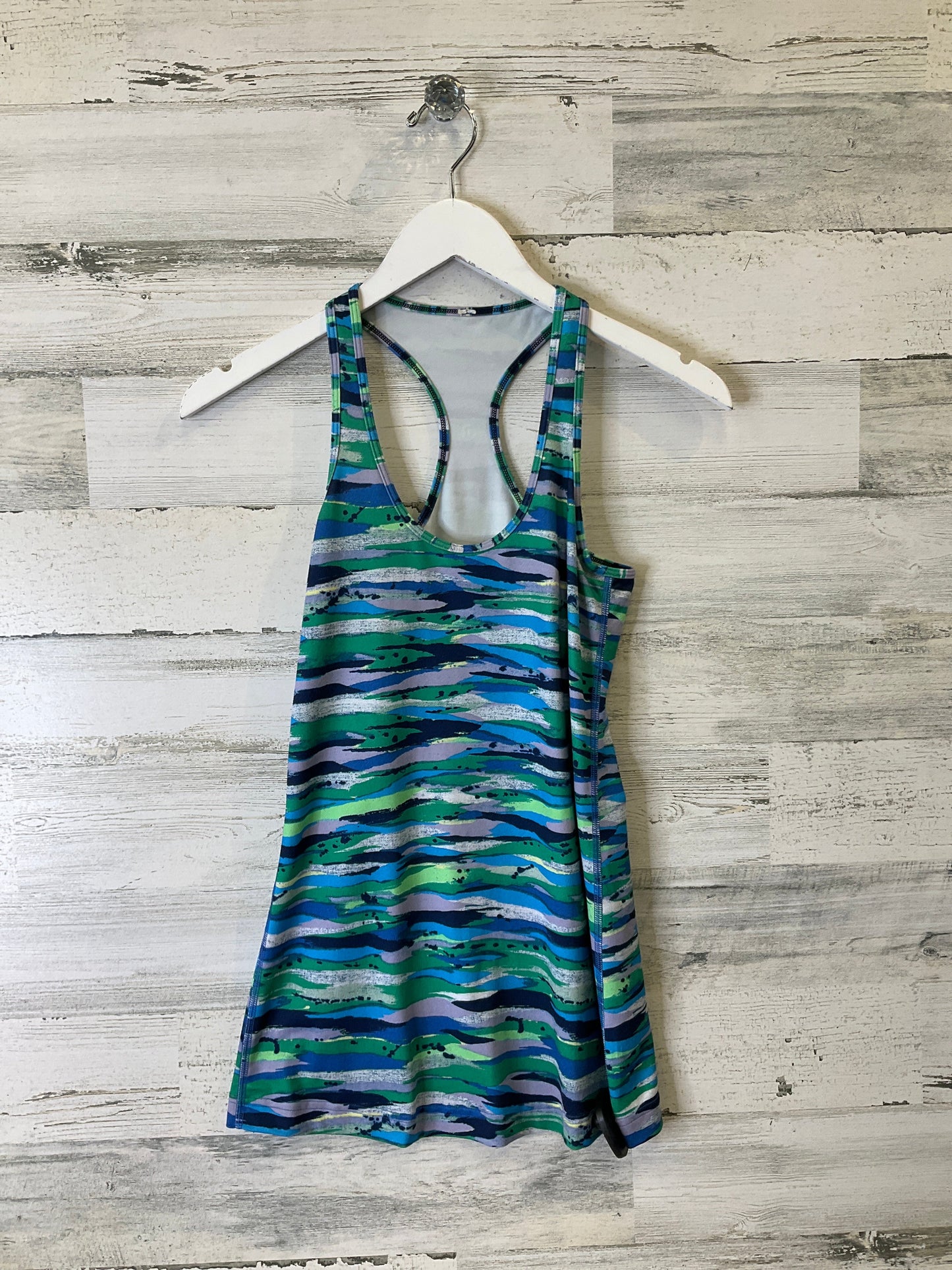 Athletic Tank Top By Lululemon In Blue & Green, Size: M