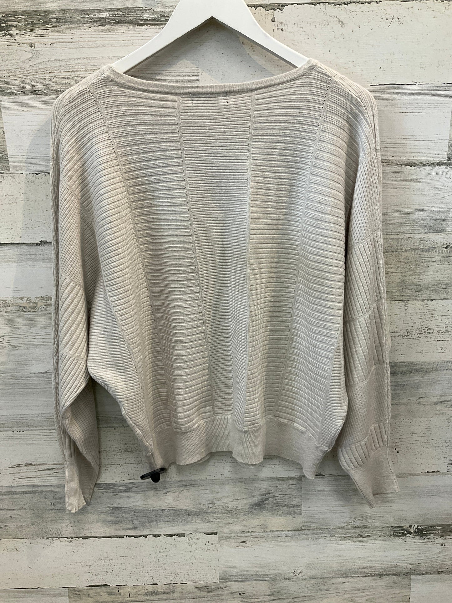 Sweater By Tahari By Arthur Levine In Cream, Size: L