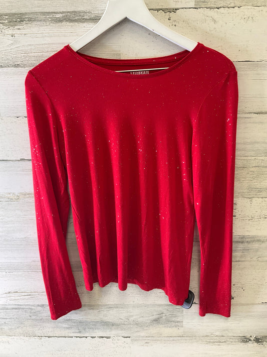 Top Long Sleeve By Clothes Mentor In Red, Size: S