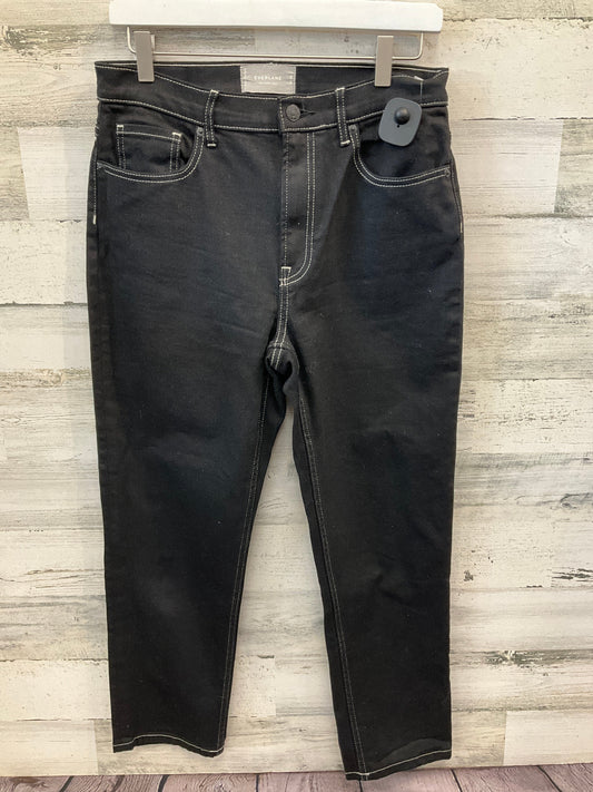 Jeans Straight By Everlane In Black Denim, Size: 8