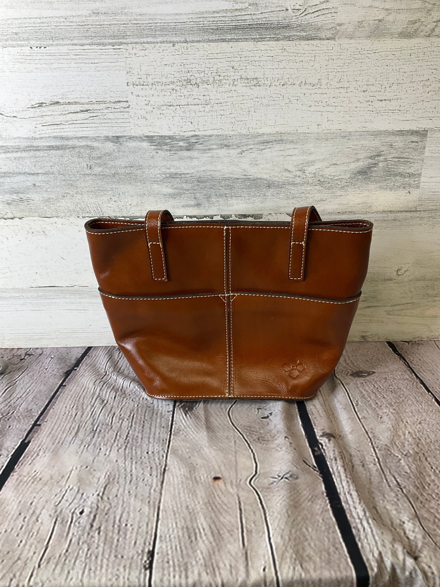 Handbag Leather By Patricia Nash, Size: Medium