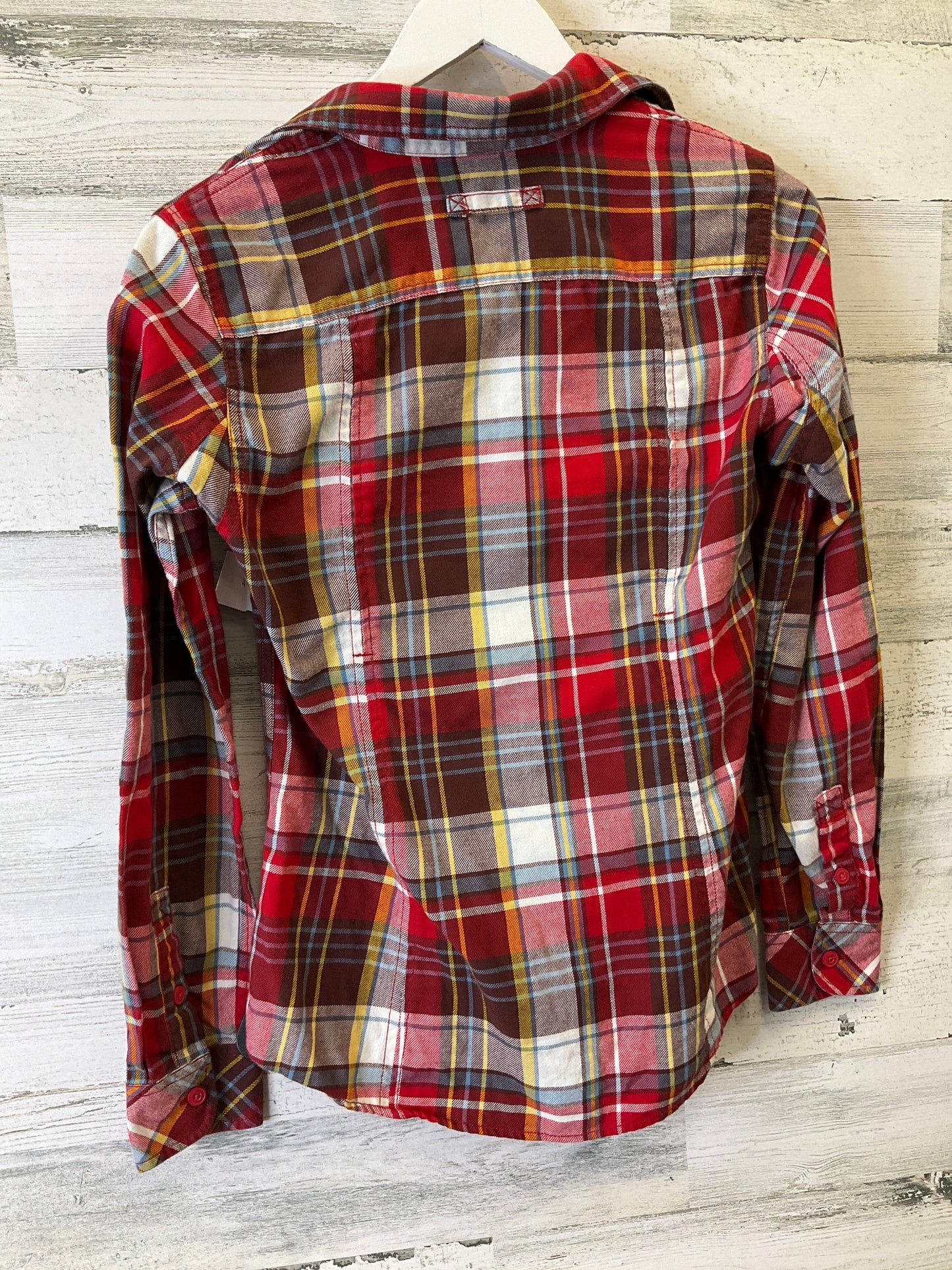 Top Long Sleeve By Duluth Trading In Red & Tan, Size: Xs