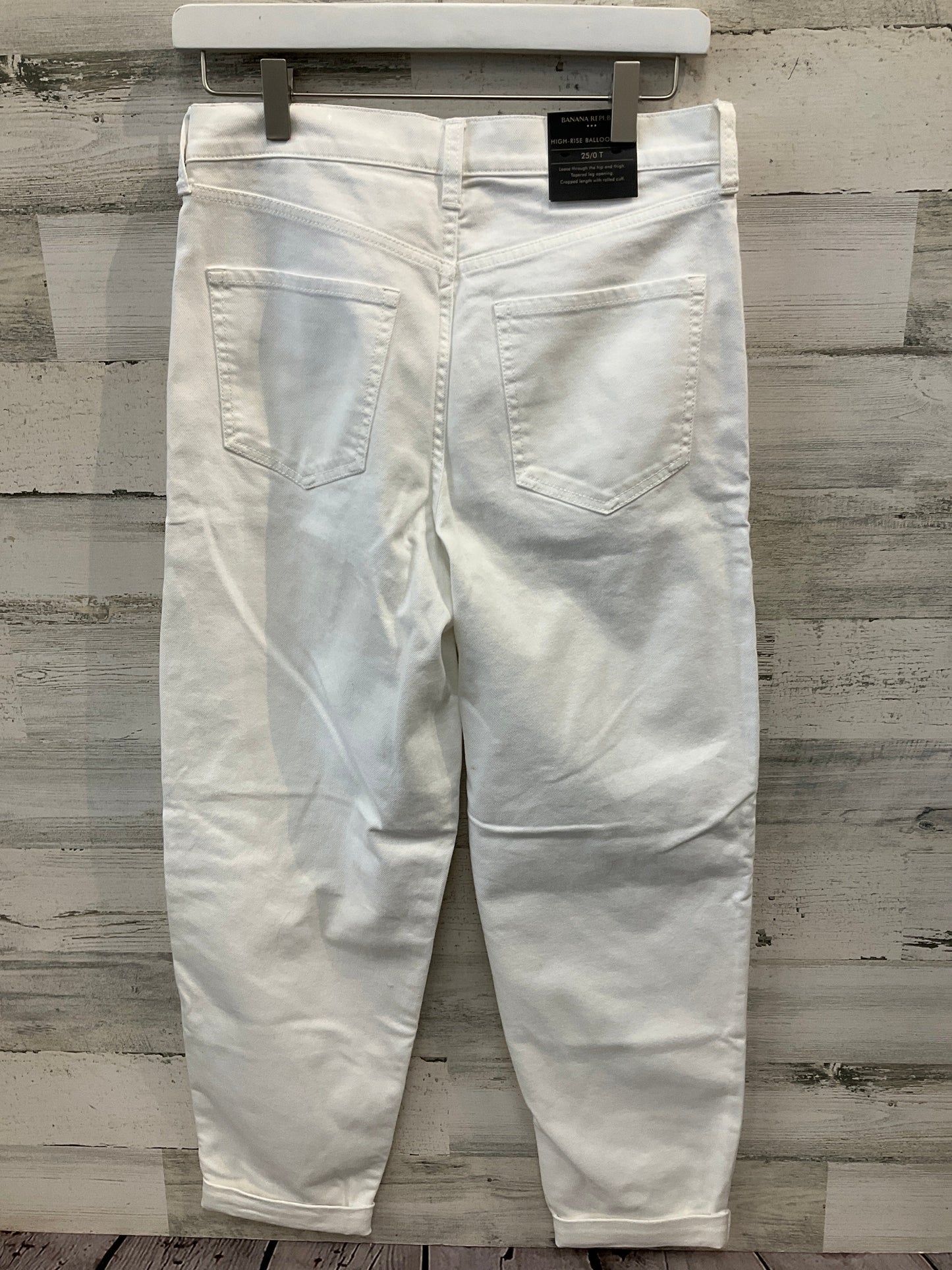 Jeans Boyfriend By Banana Republic In White, Size: 0