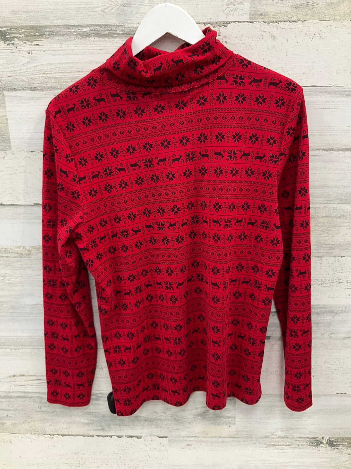 Top Long Sleeve By Karen Scott In Red, Size: L