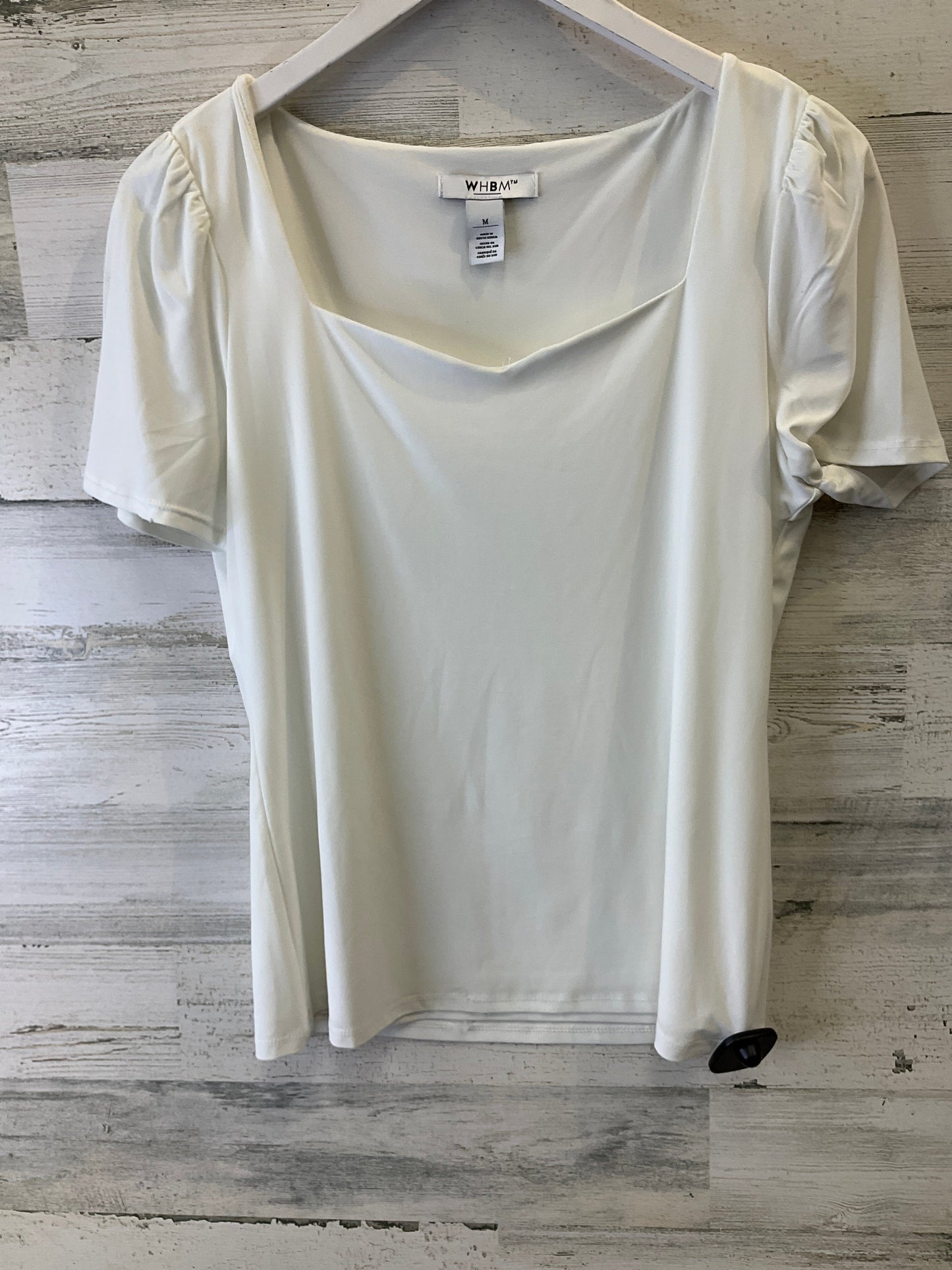 Top Short Sleeve By White House Black Market In White, Size: M