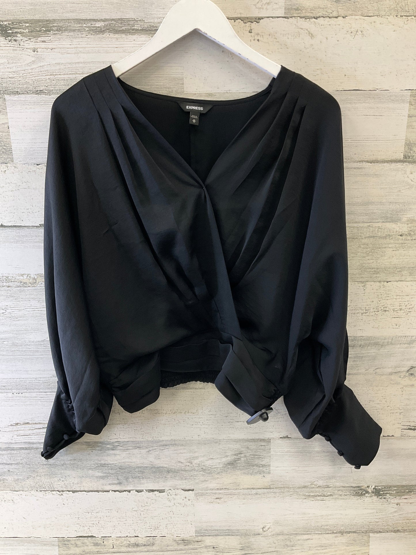 Top Long Sleeve By Express In Black, Size: M