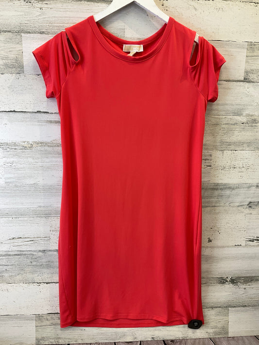 Dress Casual Midi By Michael By Michael Kors In Coral, Size: L