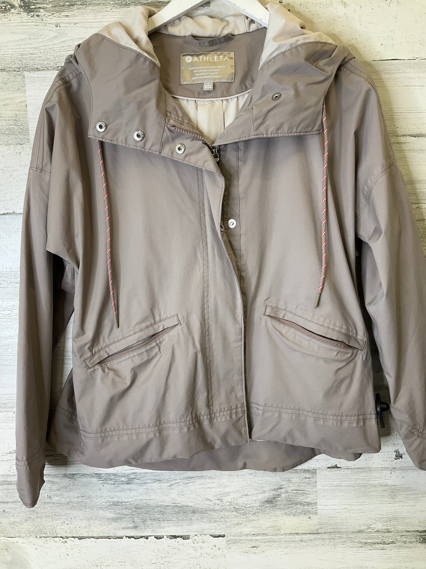 Jacket Windbreaker By Athleta In Taupe, Size: S