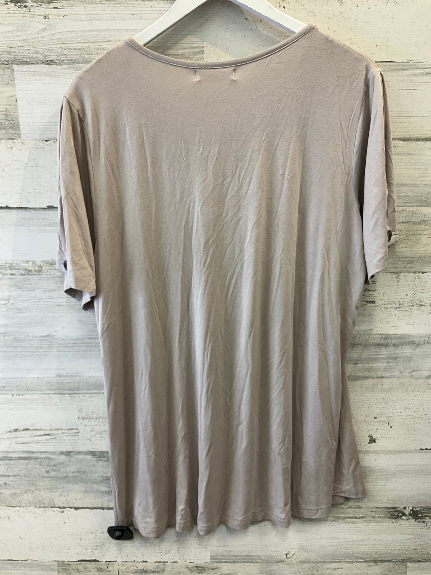 Top Short Sleeve By Clothes Mentor In Tan, Size: 2x