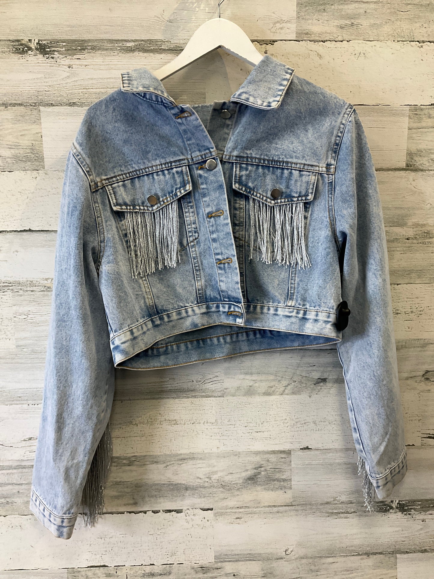 Jacket Denim By Shein In Blue Denim, Size: L