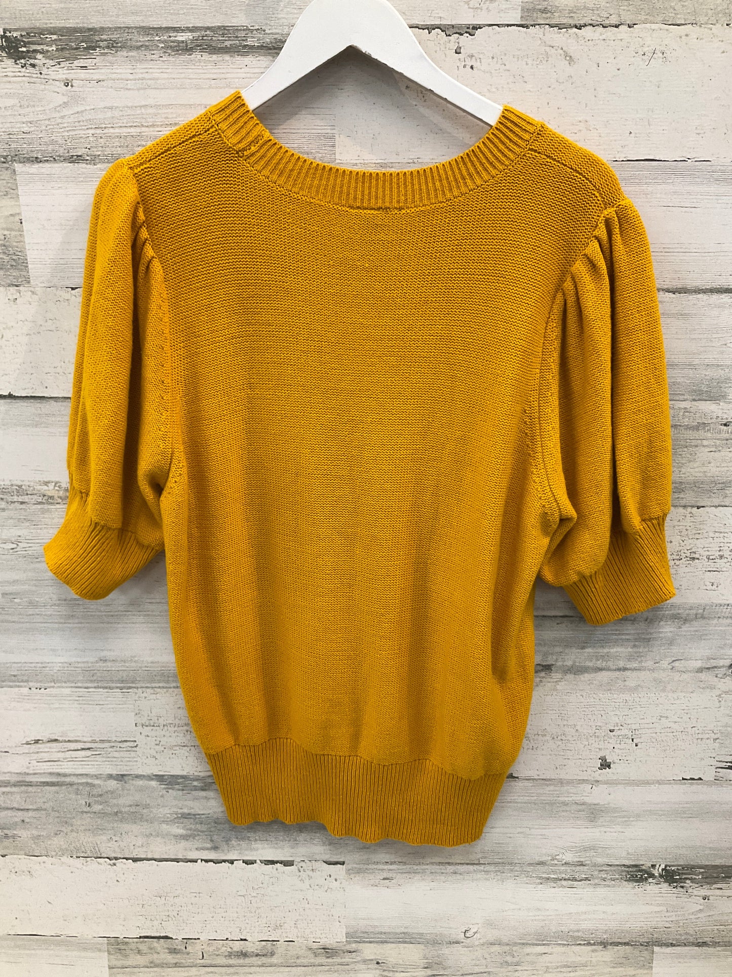 Sweater Short Sleeve By Ann Taylor In Gold, Size: 2x