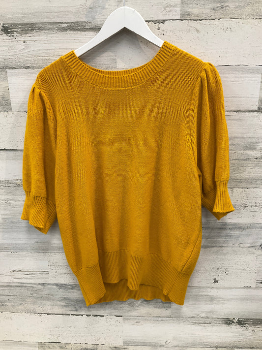 Sweater Short Sleeve By Ann Taylor In Gold, Size: 2x