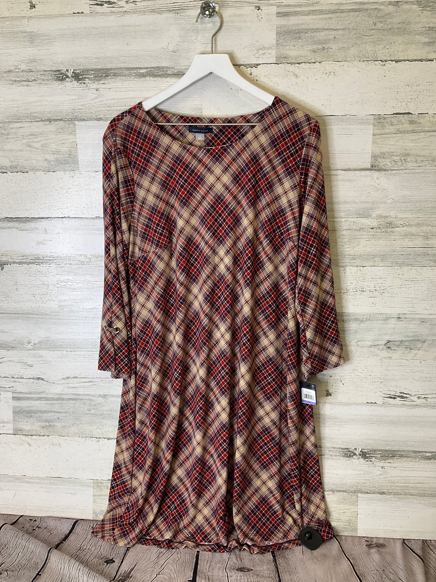 Dress Casual Midi By Tommy Hilfiger In Tan, Size: 1x