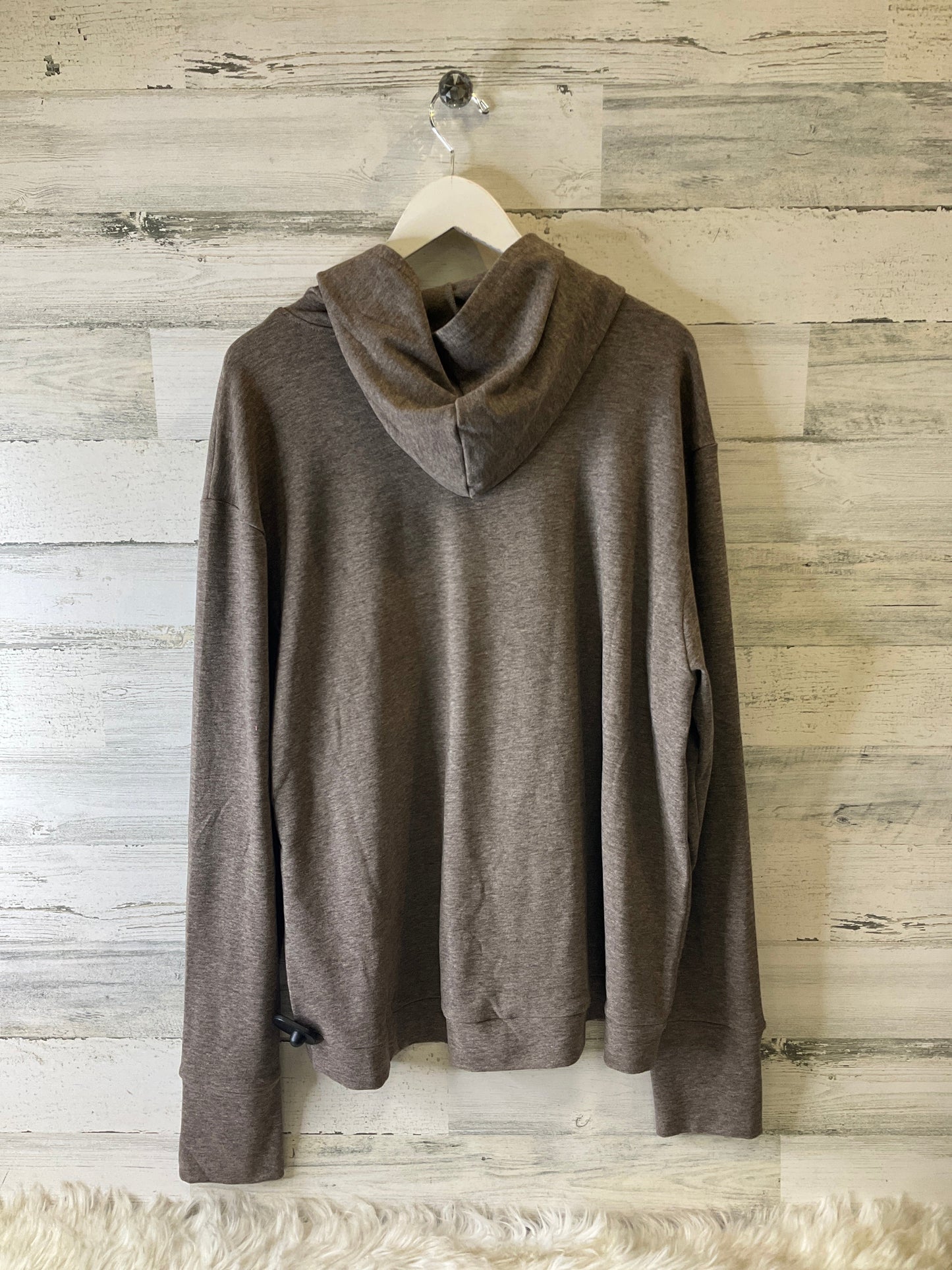 Sweatshirt Hoodie By Yelete In Brown, Size: 3x