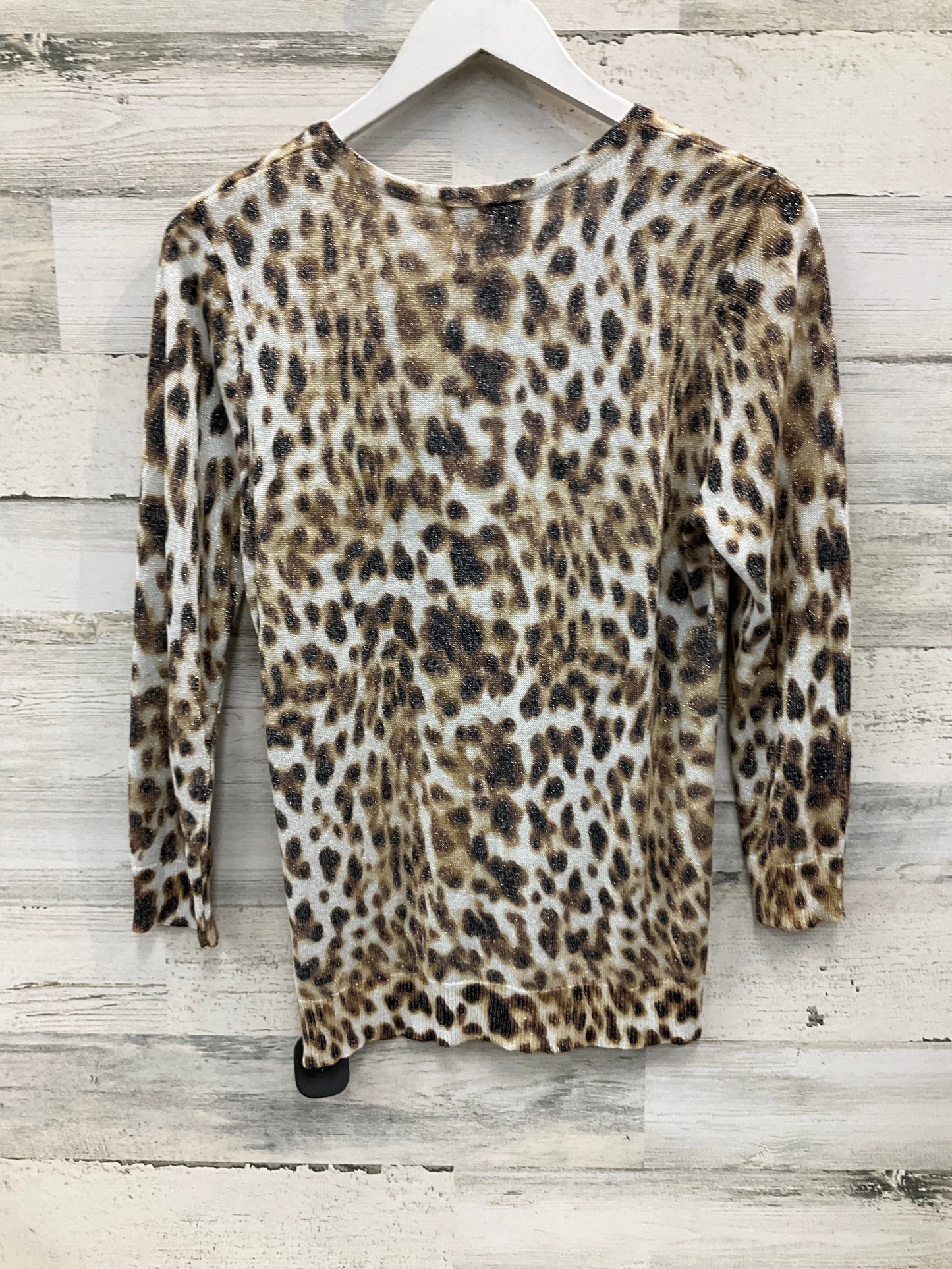 Cardigan By Joseph A. In Animal Print, Size: L