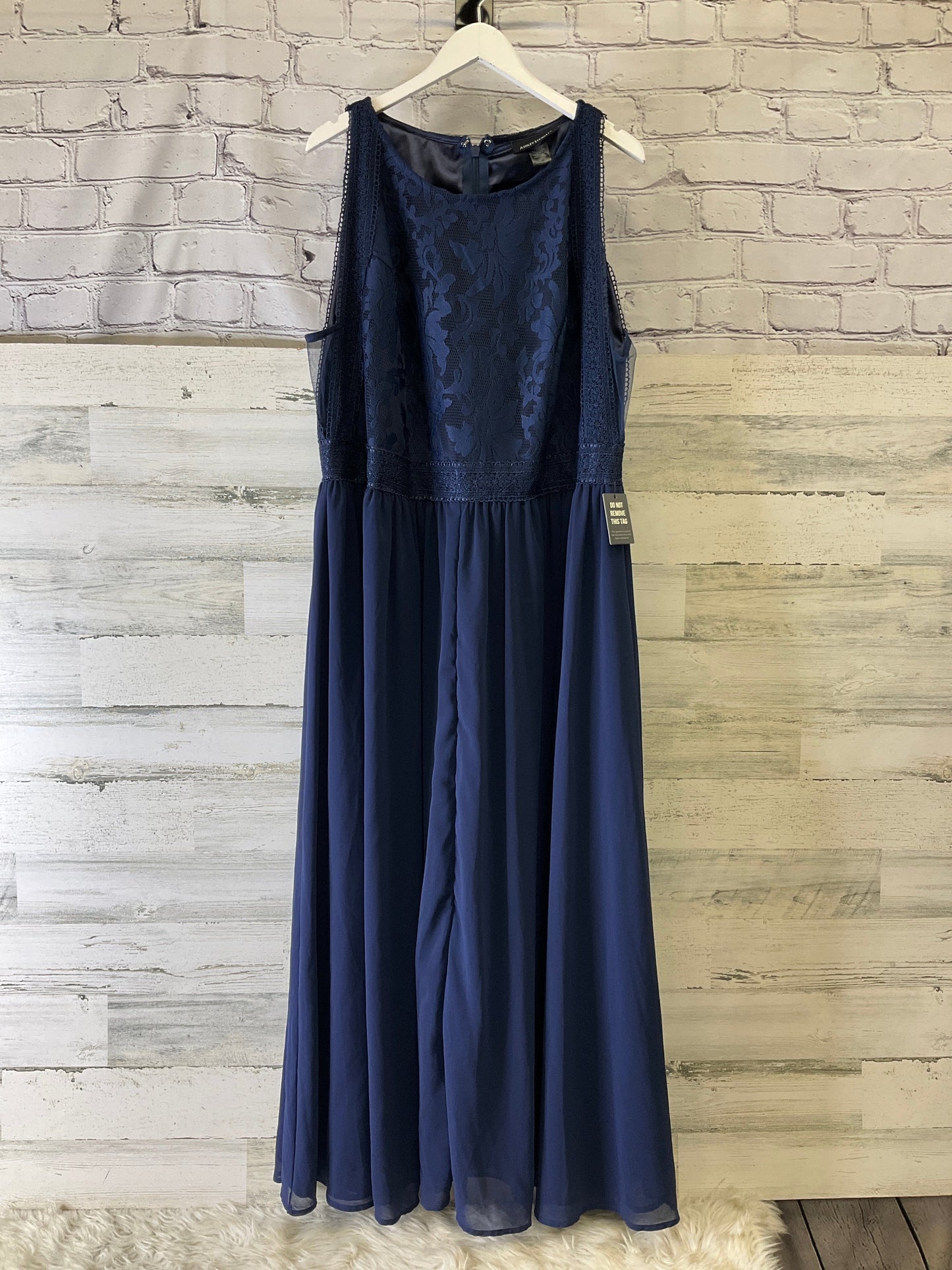 Dress Party Long By Ashley Stewart In Navy, Size: 3x