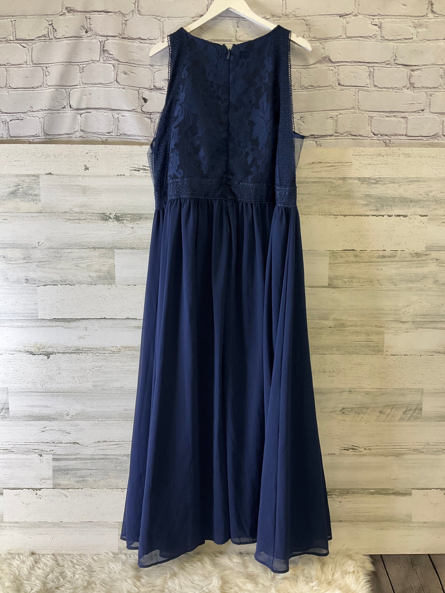 Dress Party Long By Ashley Stewart In Navy, Size: 3x