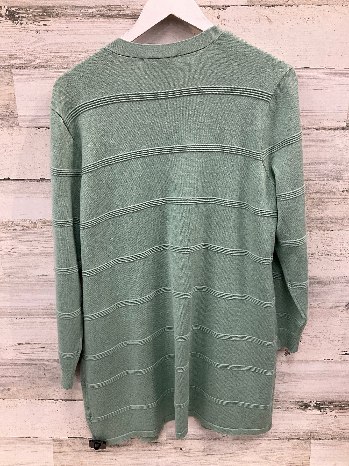 Sweater Cardigan By Christopher And Banks In Green, Size: L