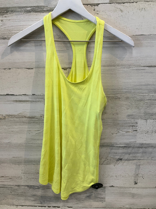 Athletic Tank Top By Lululemon In Yellow, Size: 6