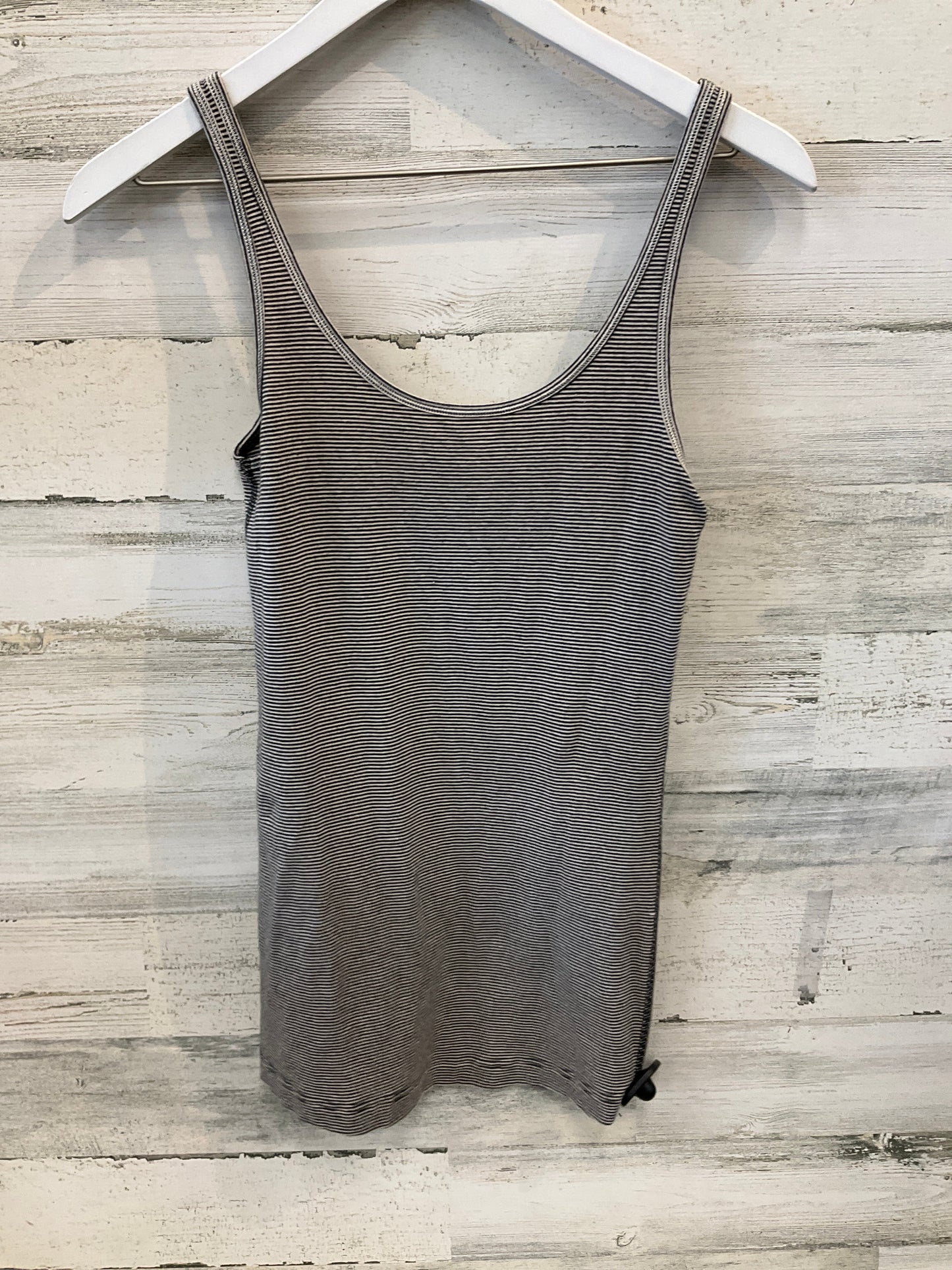 Athletic Tank Top By Lululemon In Black & Cream, Size: 6