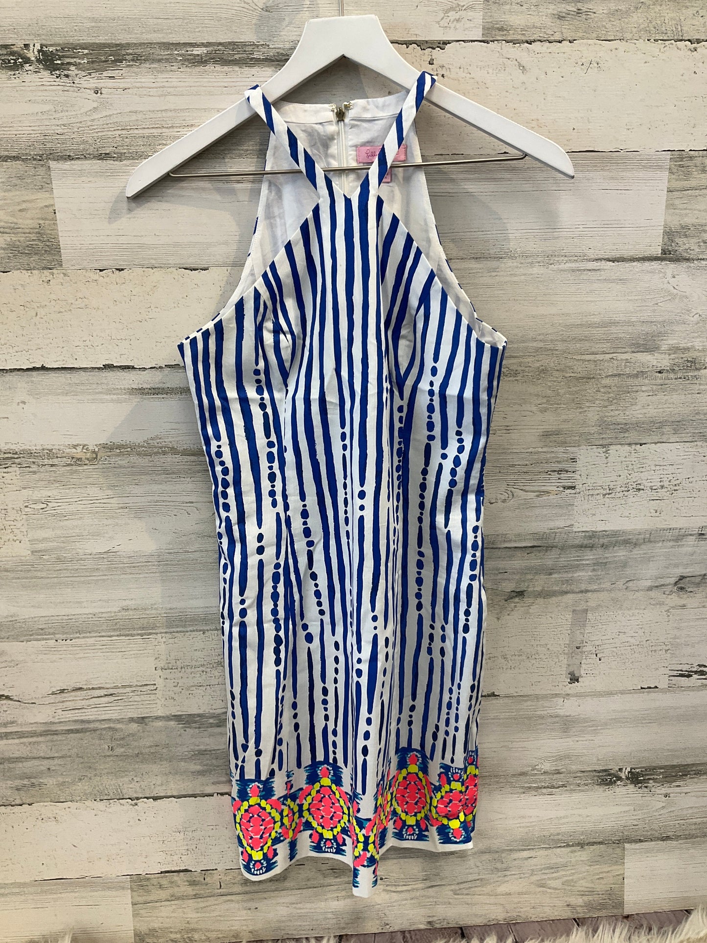 Dress Casual Midi By Lilly Pulitzer In Blue & White, Size: Xs