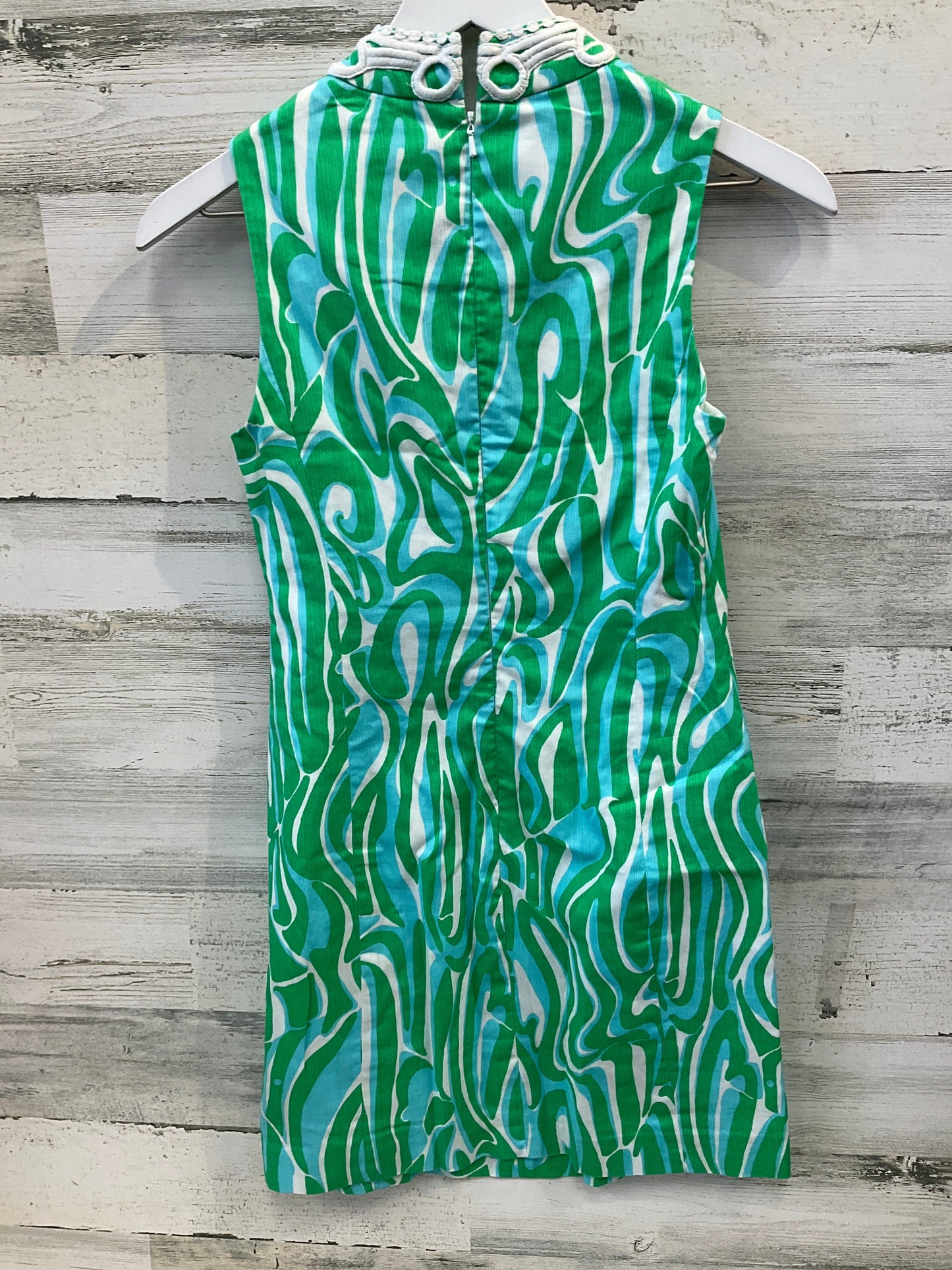 Dress Casual Midi By Lilly Pulitzer In Green & White, Size: Xs