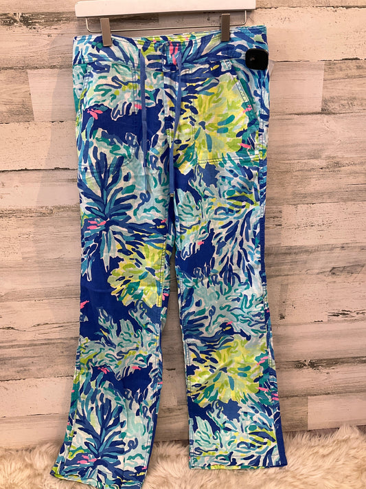 Pants Wide Leg By Lilly Pulitzer In Blue & Green, Size: 2