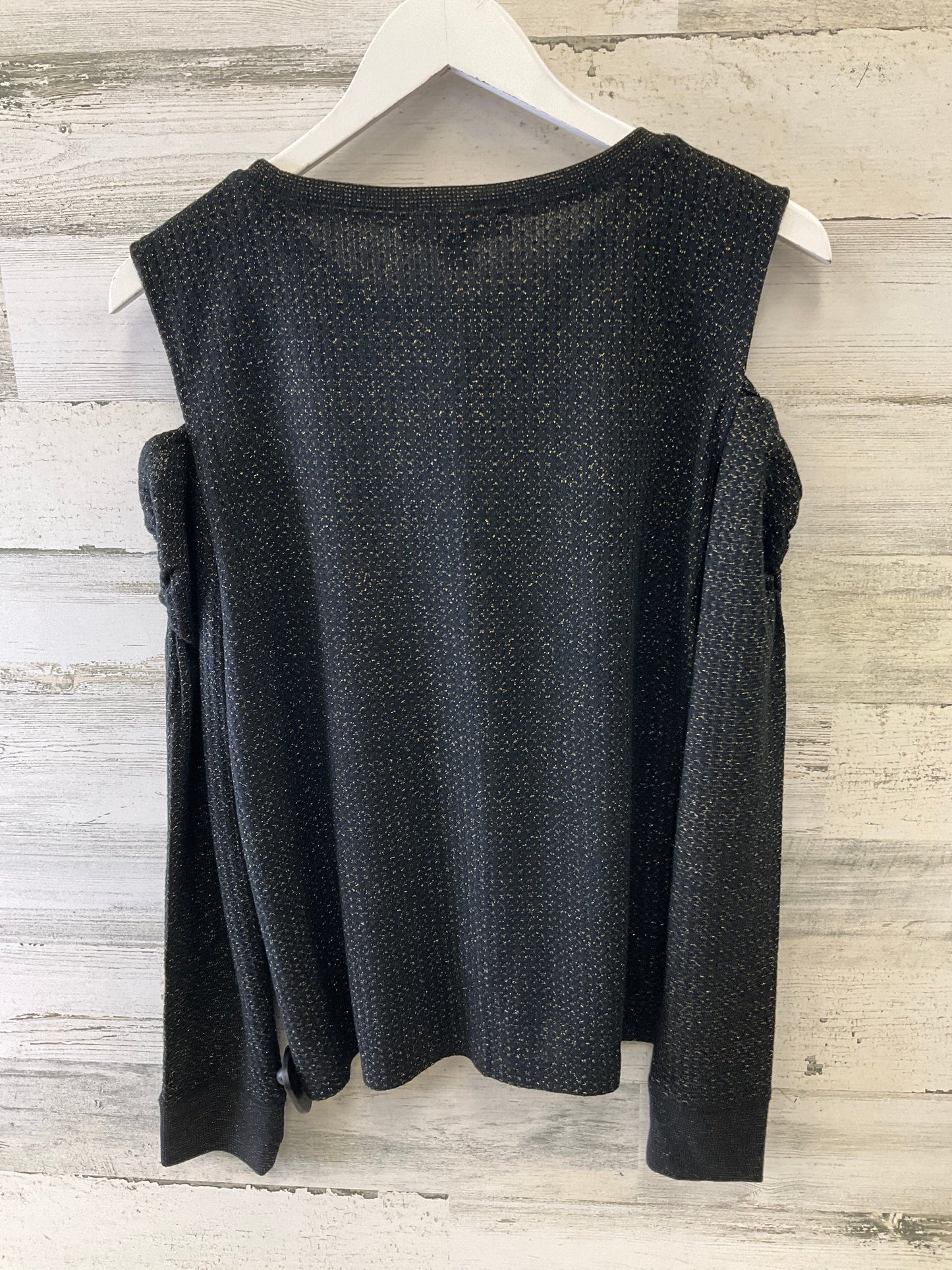 Top Long Sleeve By Tommy Hilfiger In Black & Gold, Size: L