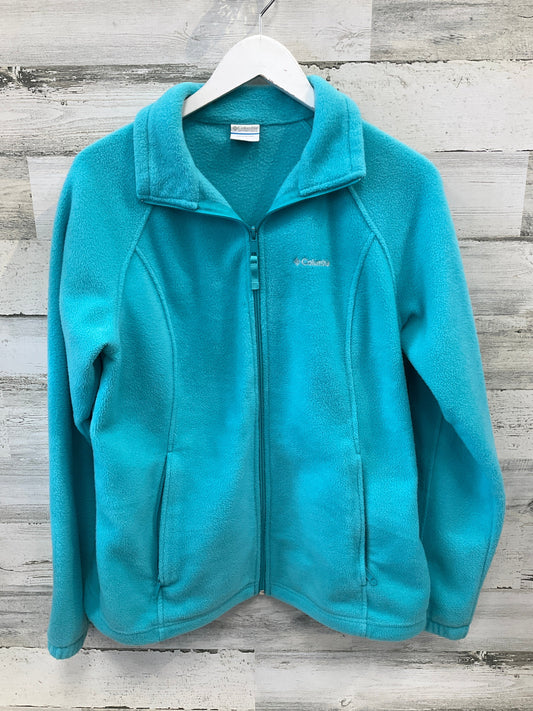 Jacket Fleece By Columbia In Aqua, Size: L