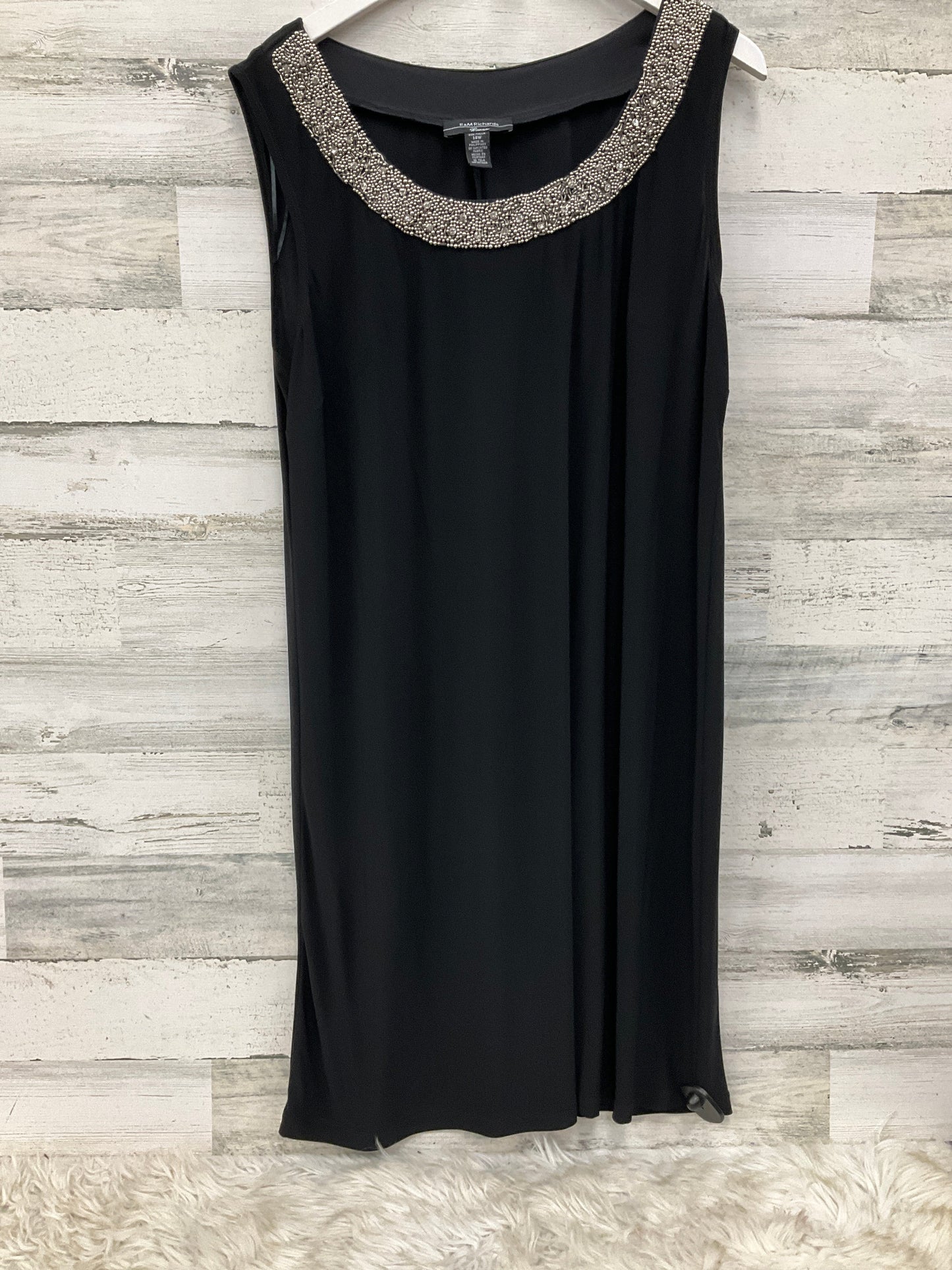 Dress Party Midi By R And M Richards In Black, Size: Xl