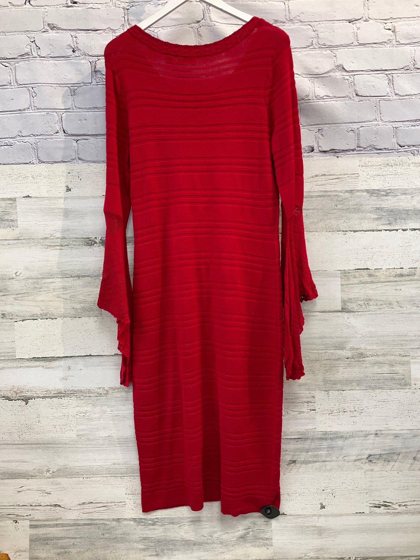 Dress Casual Midi By Cato In Red, Size: M