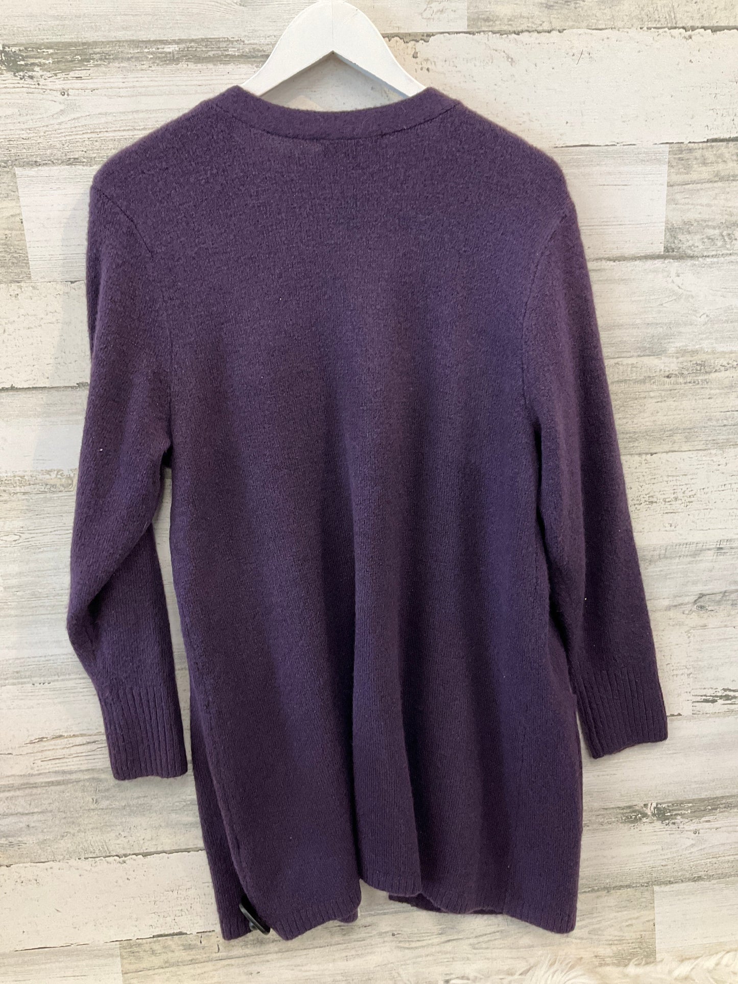 Sweater Cardigan By Christopher And Banks In Purple, Size: L