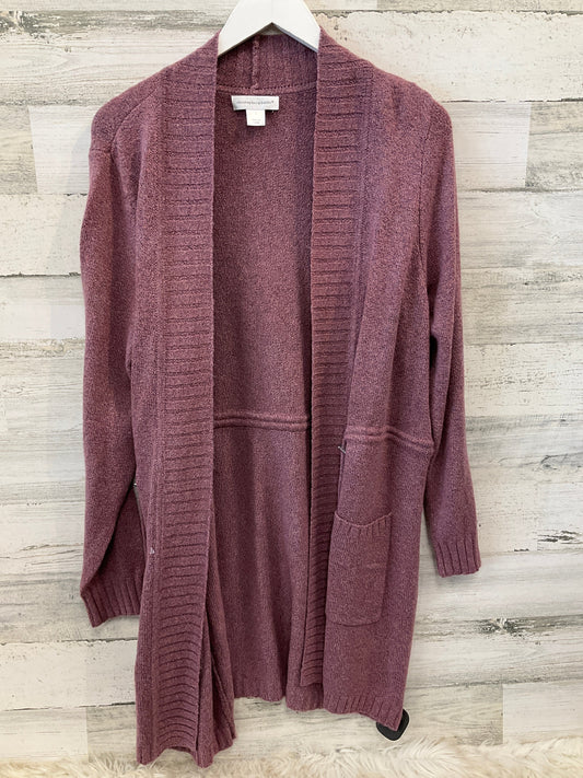 Sweater Cardigan By Christopher And Banks In Purple, Size: L