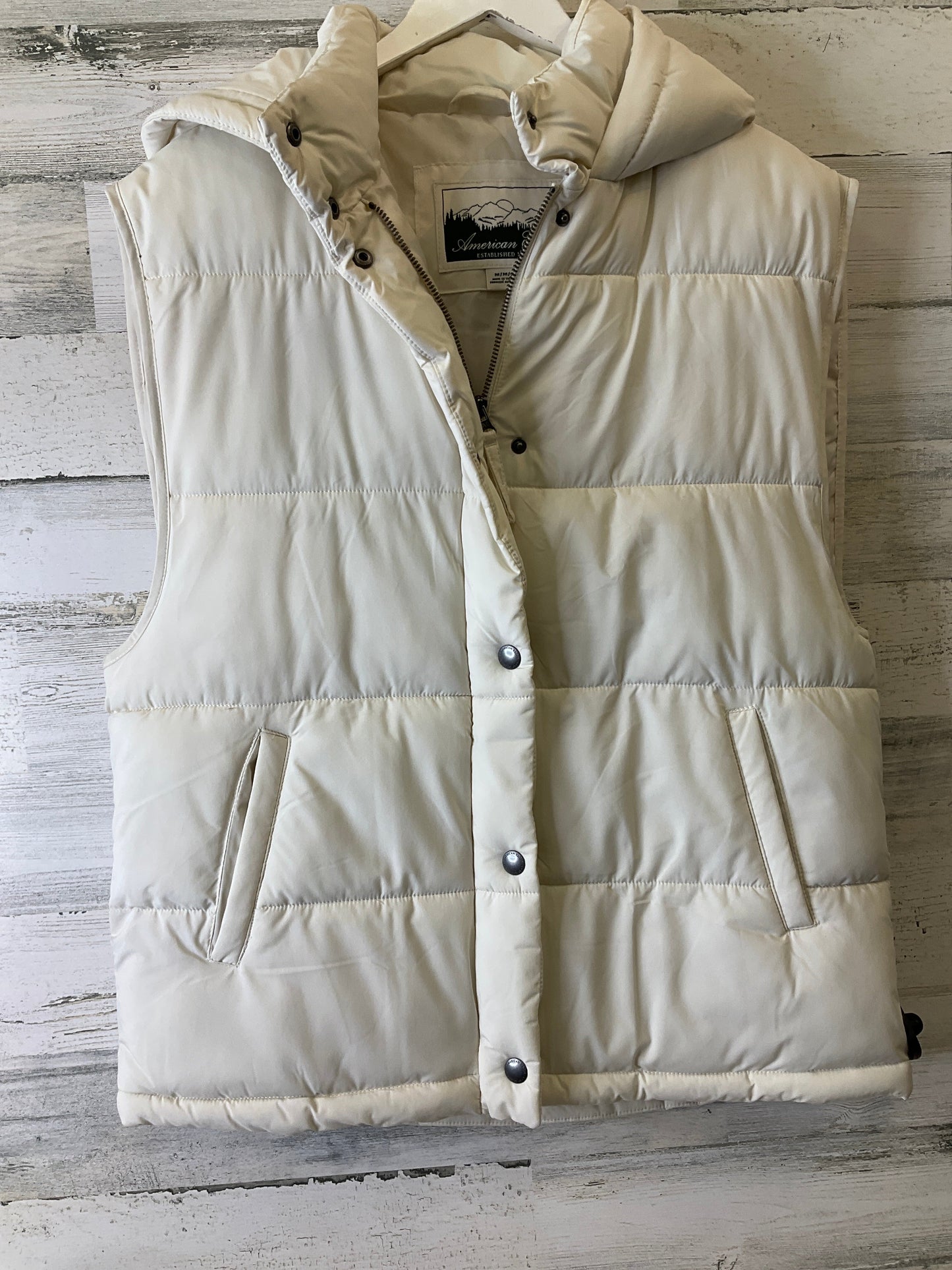 Vest Puffer & Quilted By American Eagle In Cream, Size: L