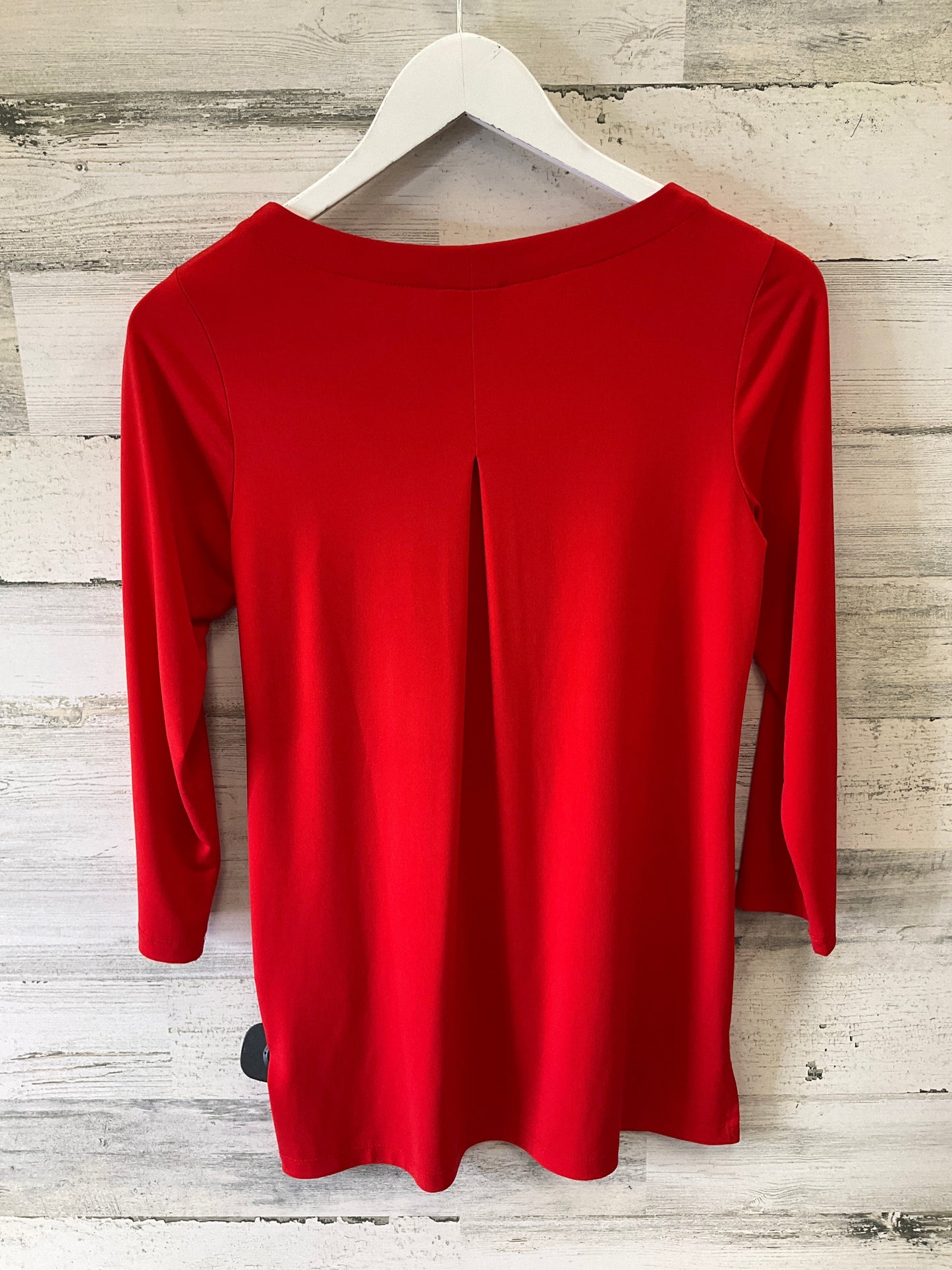 Top 3/4 Sleeve By Susan Graver In Red, Size: Xxs